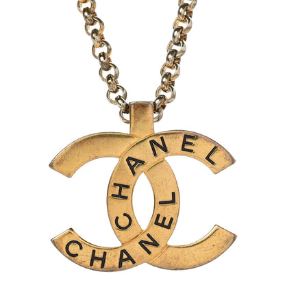 Chanel CC Chain Pendant Necklace Gold 4 of 6