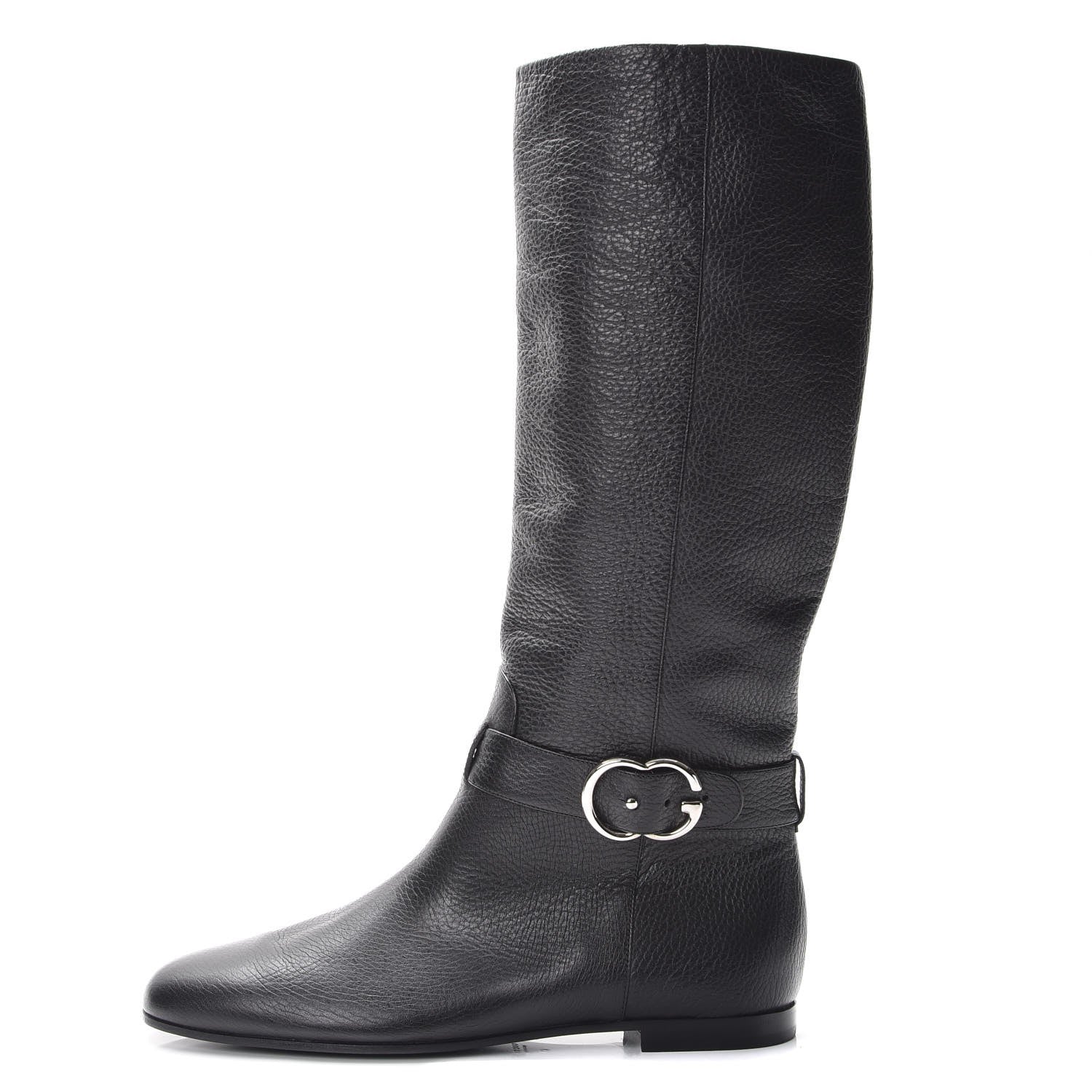 Gucci Calfskin Interlocking G Sachalin Riding Boots 41 Black 1 of 10