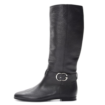 Gucci Calfskin Interlocking G Sachalin Riding Boots 41 Black 1 of 10