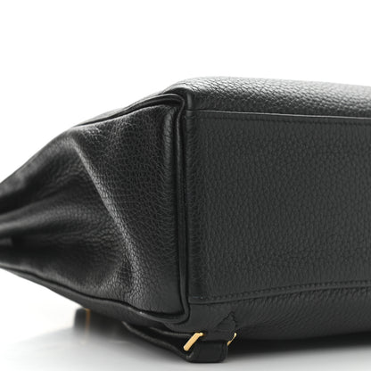 Hermes Taurillon Clemence Kelly Ado Backpack Black 8 of 9