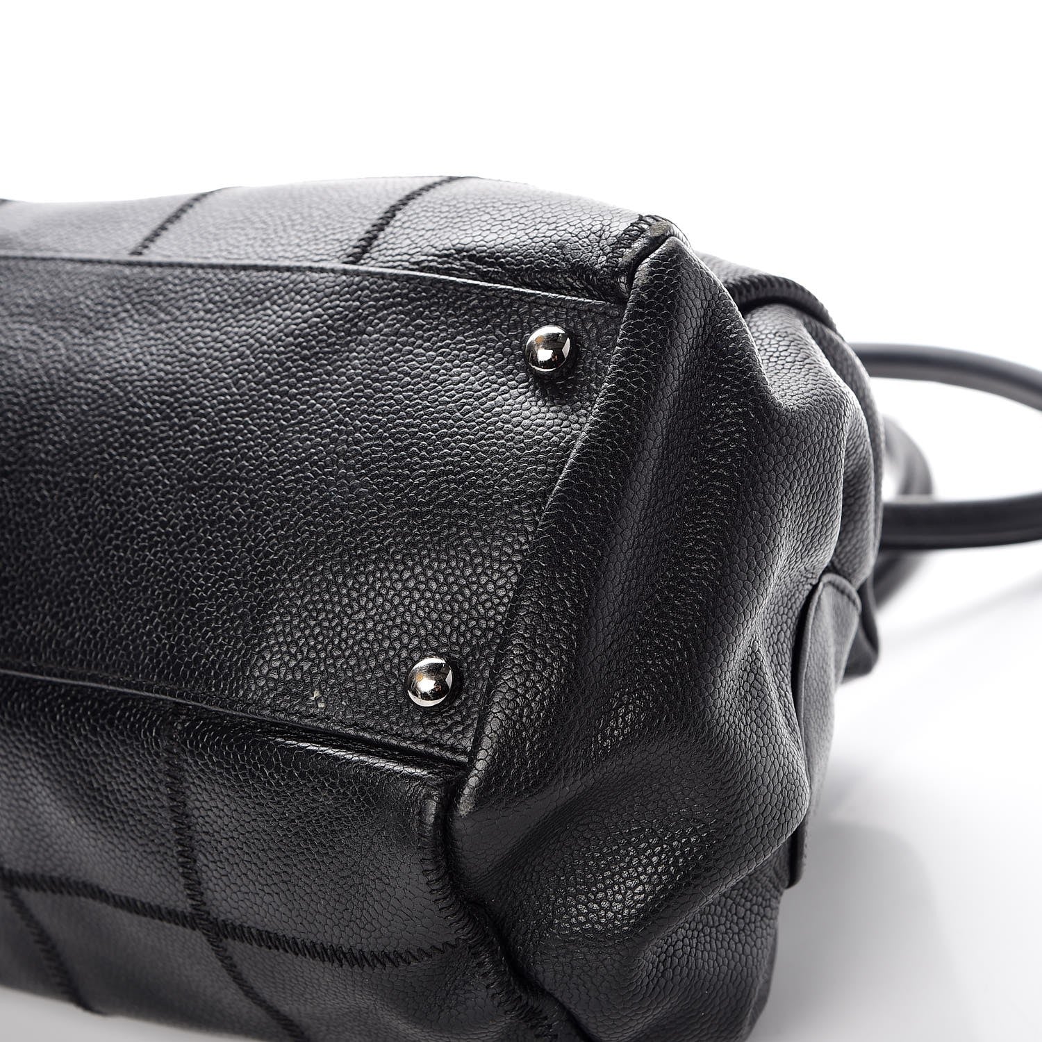 Chanel Caviar Square Stitched Medium Tote Black 15 of 16