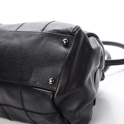 Chanel Caviar Square Stitched Medium Tote Black 15 of 16