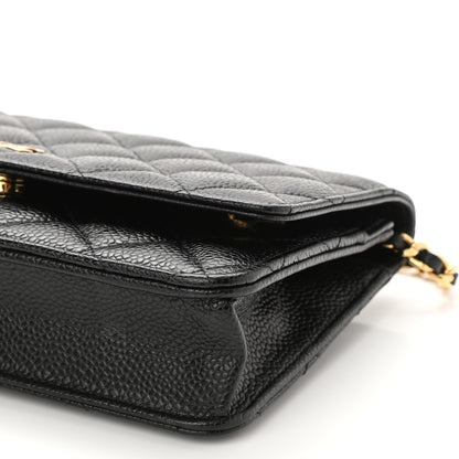 Chanel Caviar Quilted Wallet On Chain WOC Black 11 of 11