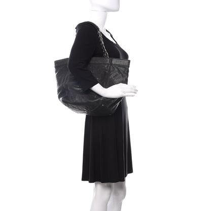 Chanel Distressed Caviar Outdoor Ligne Tote Black 2 of 12