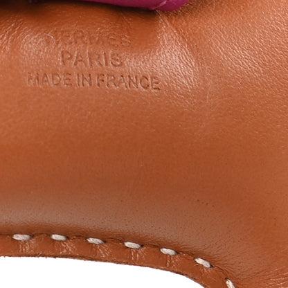 Hermes Milo Lambskin Grigri Rodeo Horse Bag Charm PM Gold Rubis Rose Poupre 3 of 5