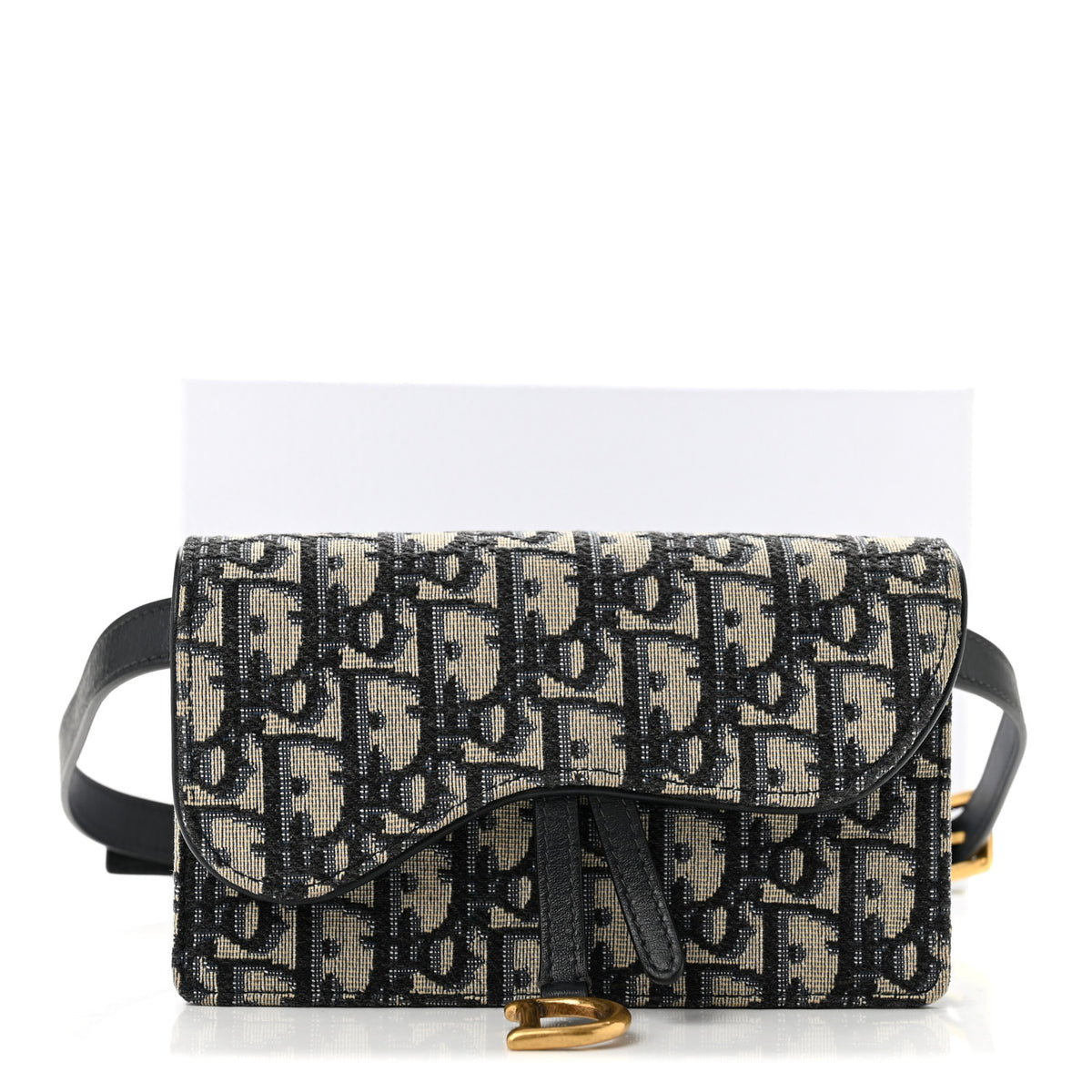 Oblique Saddle Belt Bag Blue