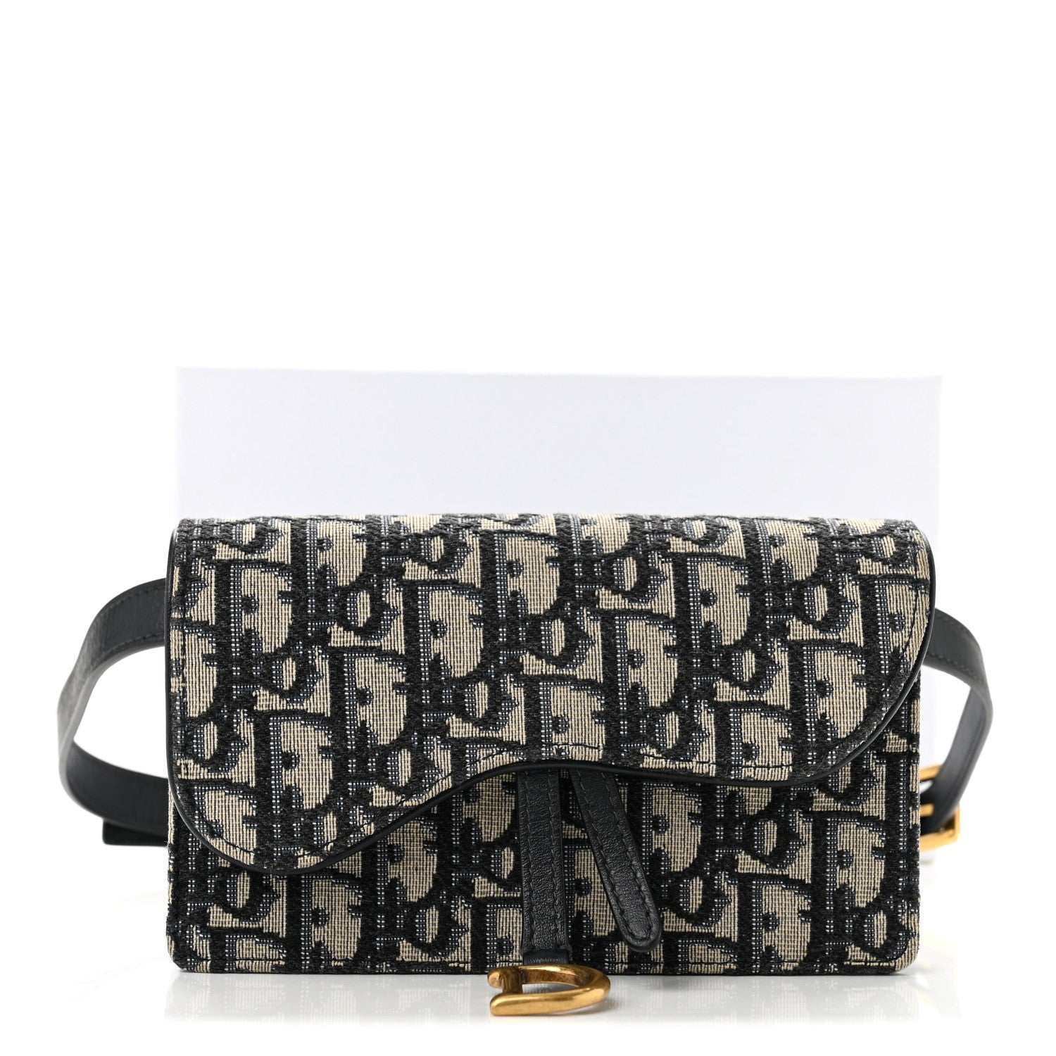 Christian Dior Oblique Saddle Belt Bag Blue 14 of 14