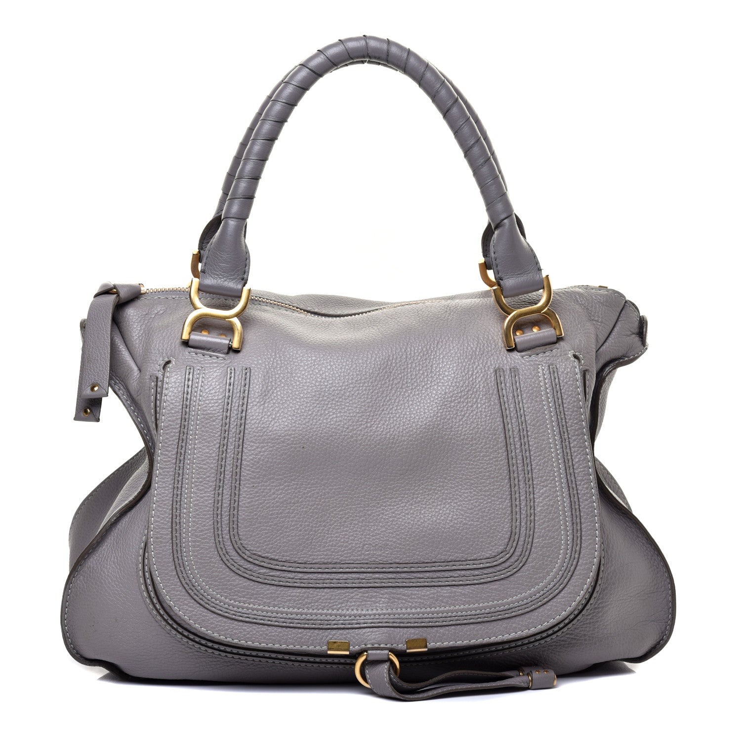 Chloe Calfskin Large Marcie Satchel Cashmere Grey 1 of 11