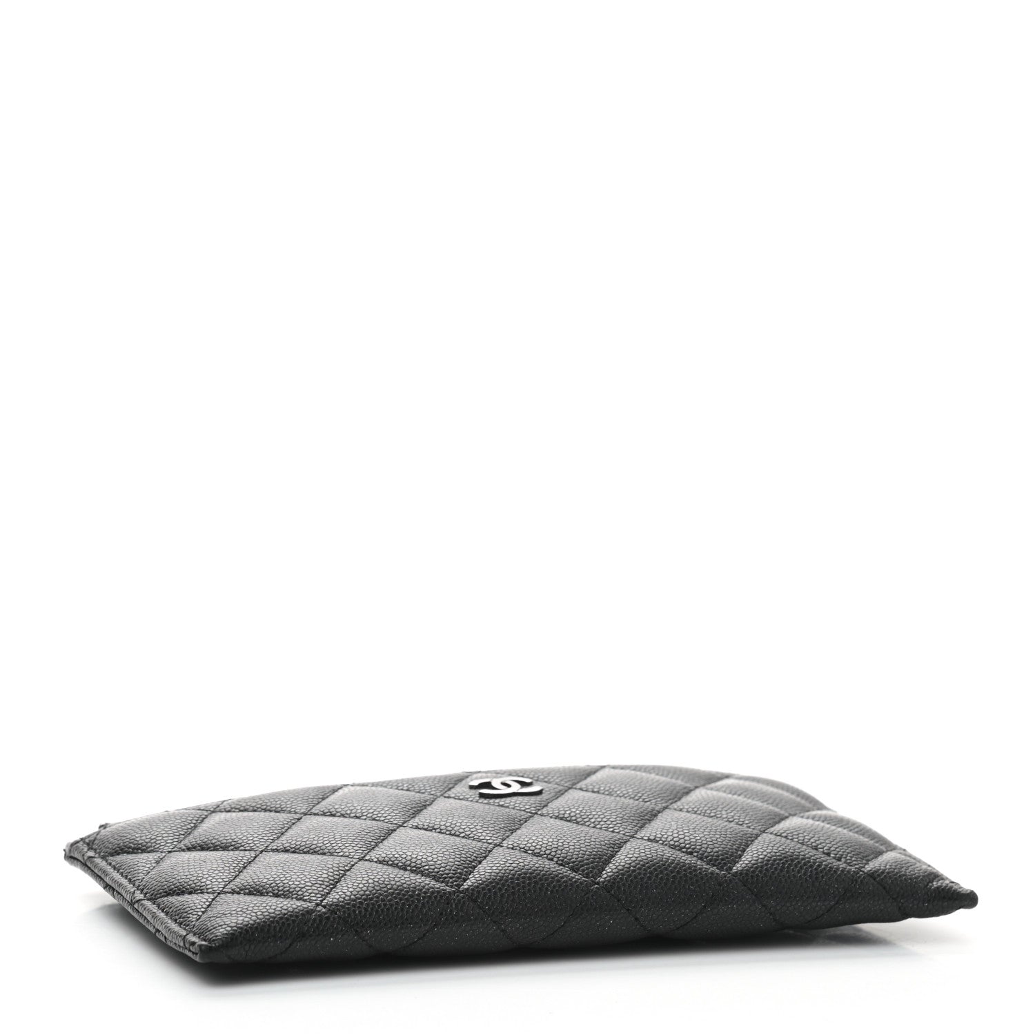 Chanel Iridescent Caviar Quilted Classic Zip Pouch Black 4 of 7