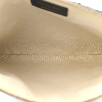 Christian Dior Oblique Pouch Clutch Blue Blue 5 of 7