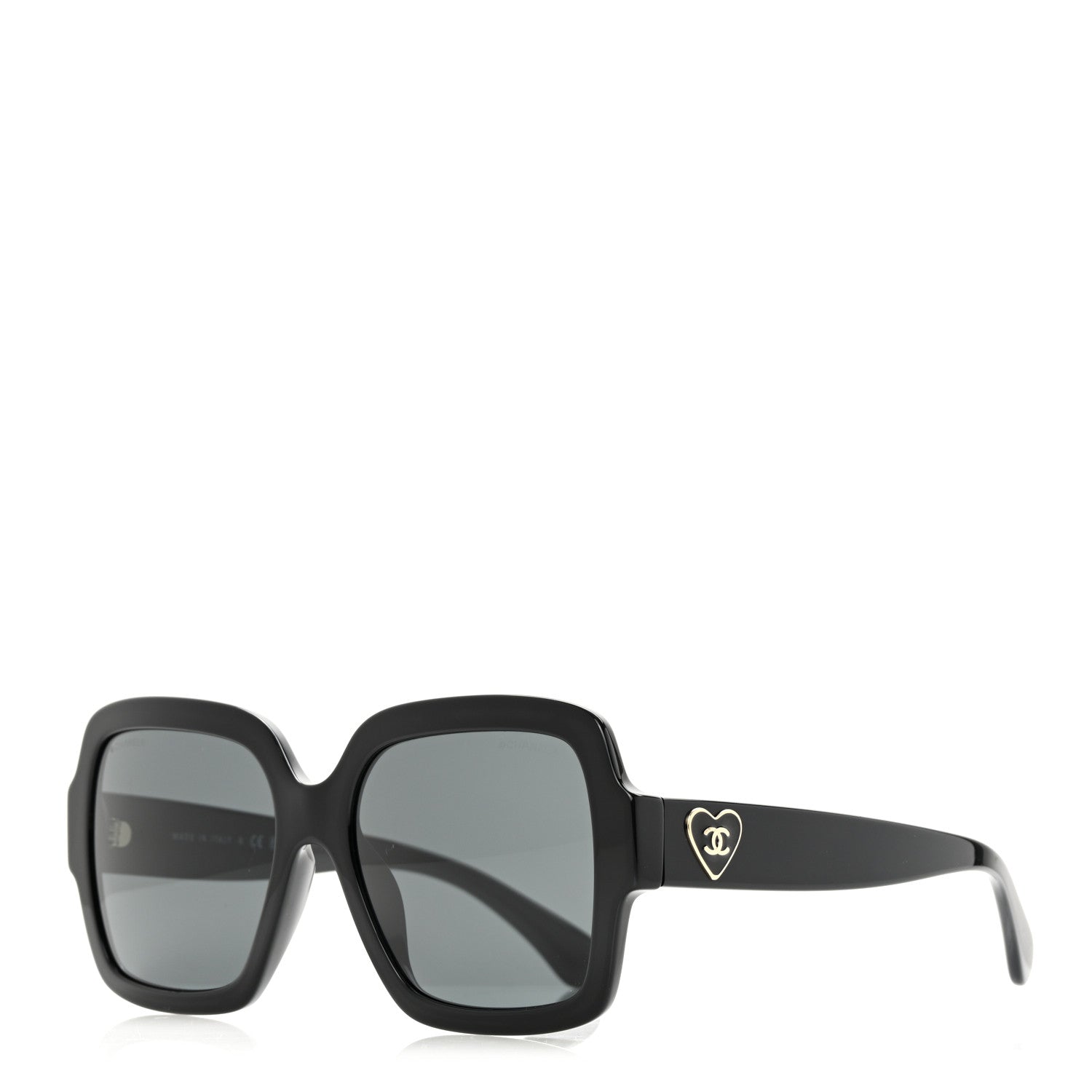 Chanel Acetate Square Heart Sunglasses 5479-A Black 1 of 9