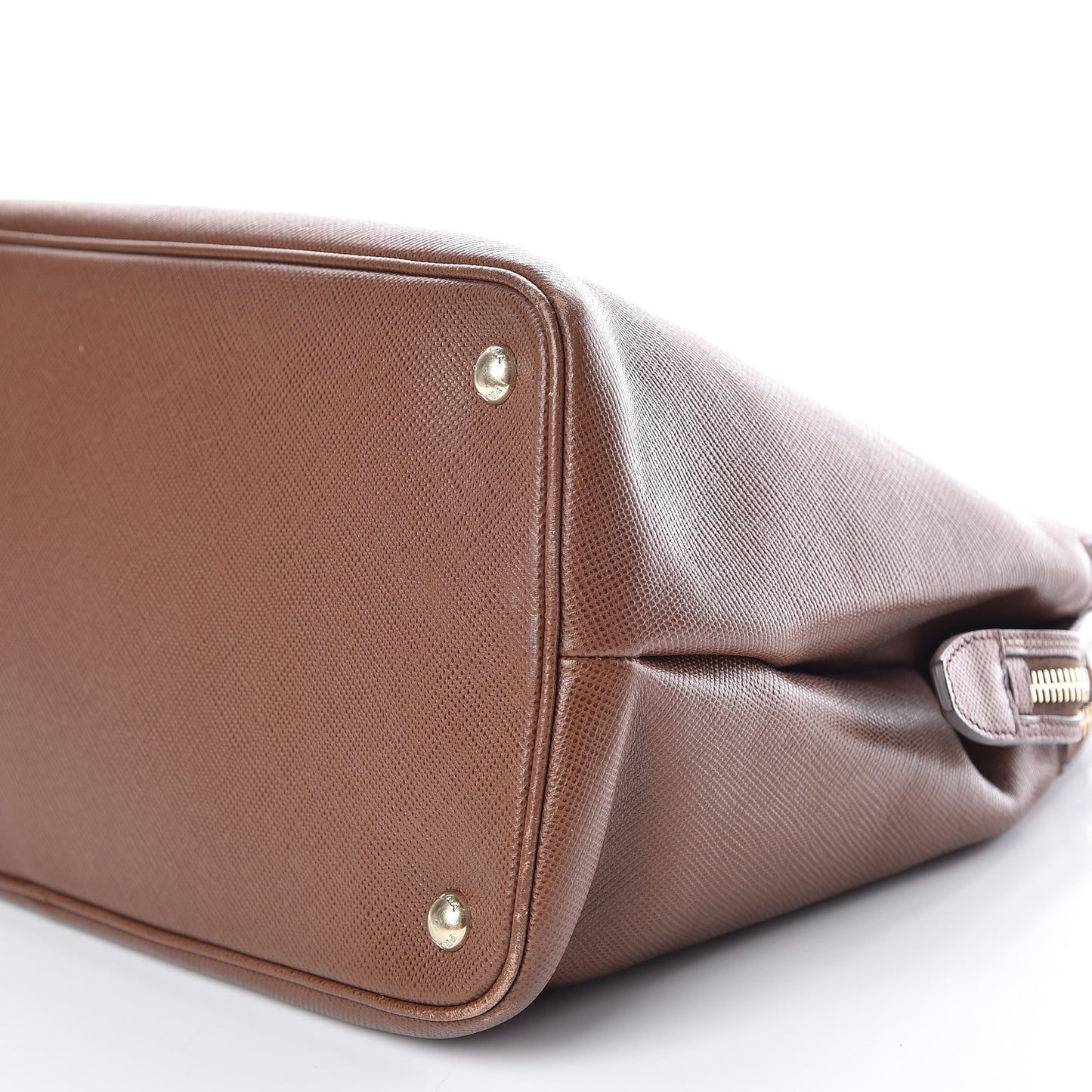 Saffiano Cuir Top Handle Dome Tote Palissandro