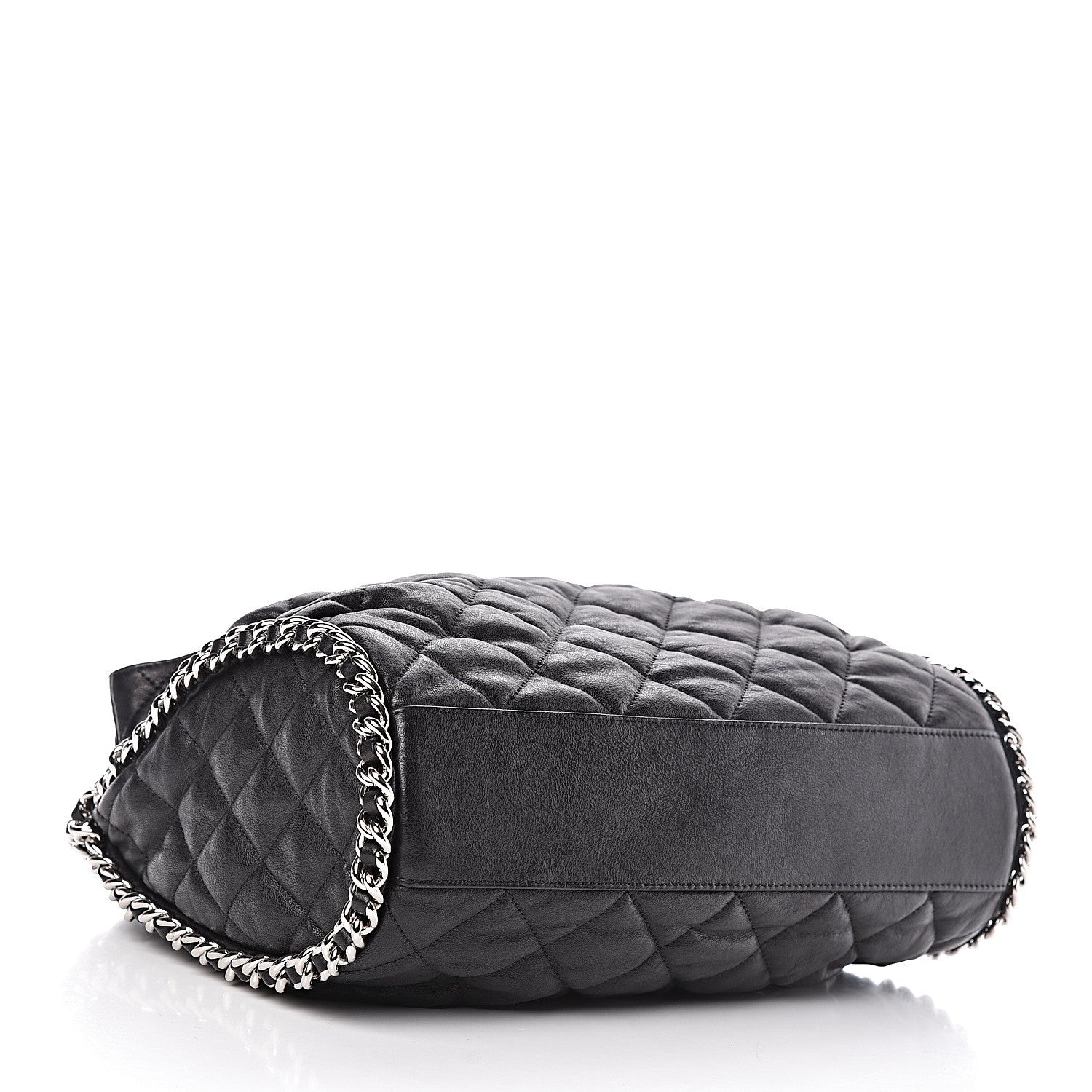 Chanel Washed Lambskin Chain Around Hobo Black 4 of 10