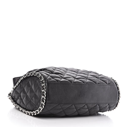 Chanel Washed Lambskin Chain Around Hobo Black 4 of 10