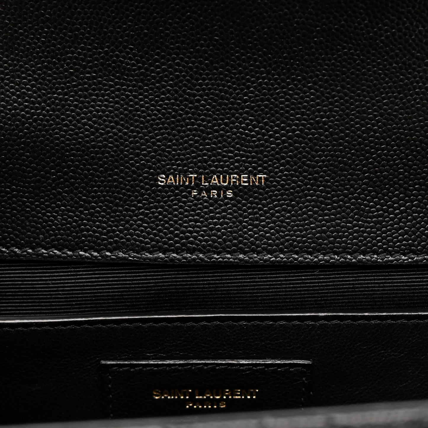 Grain De Poudre Textured Mixed Matelasse Triquilt Medium Monogram Satchel Black