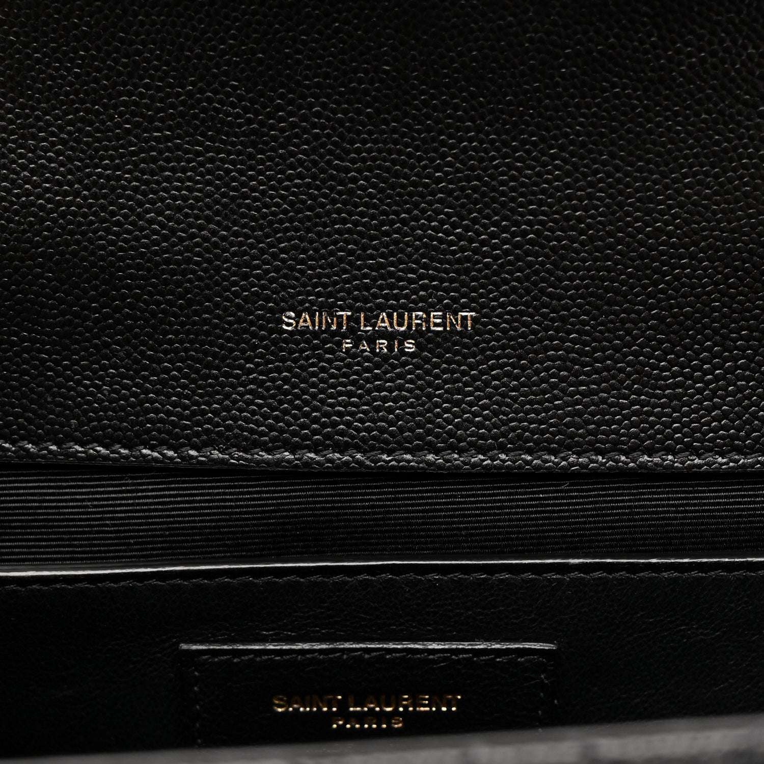 Saint Laurent Grain De Poudre Textured Mixed Matelasse Triquilt Medium Monogram Satchel Black 6 of 11