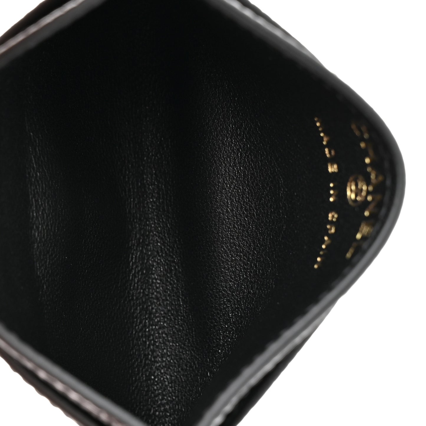 Calfskin Lizard Embossed Card Holder Black