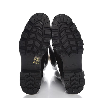Gucci Rubber Monogram Flat Boots 37 Black 5 of 7