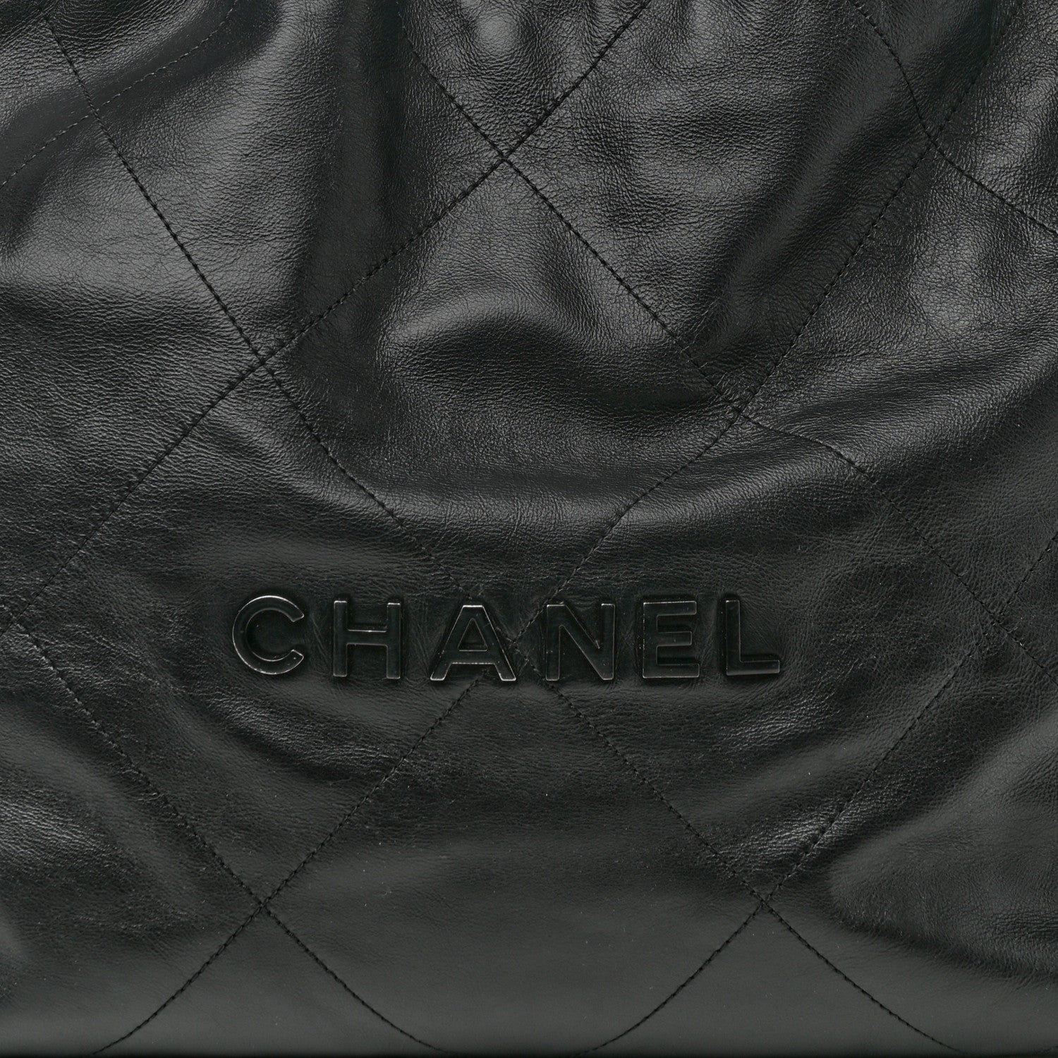 Chanel Shiny Calfskin Quilted Small Chanel 22 So Black 1729760