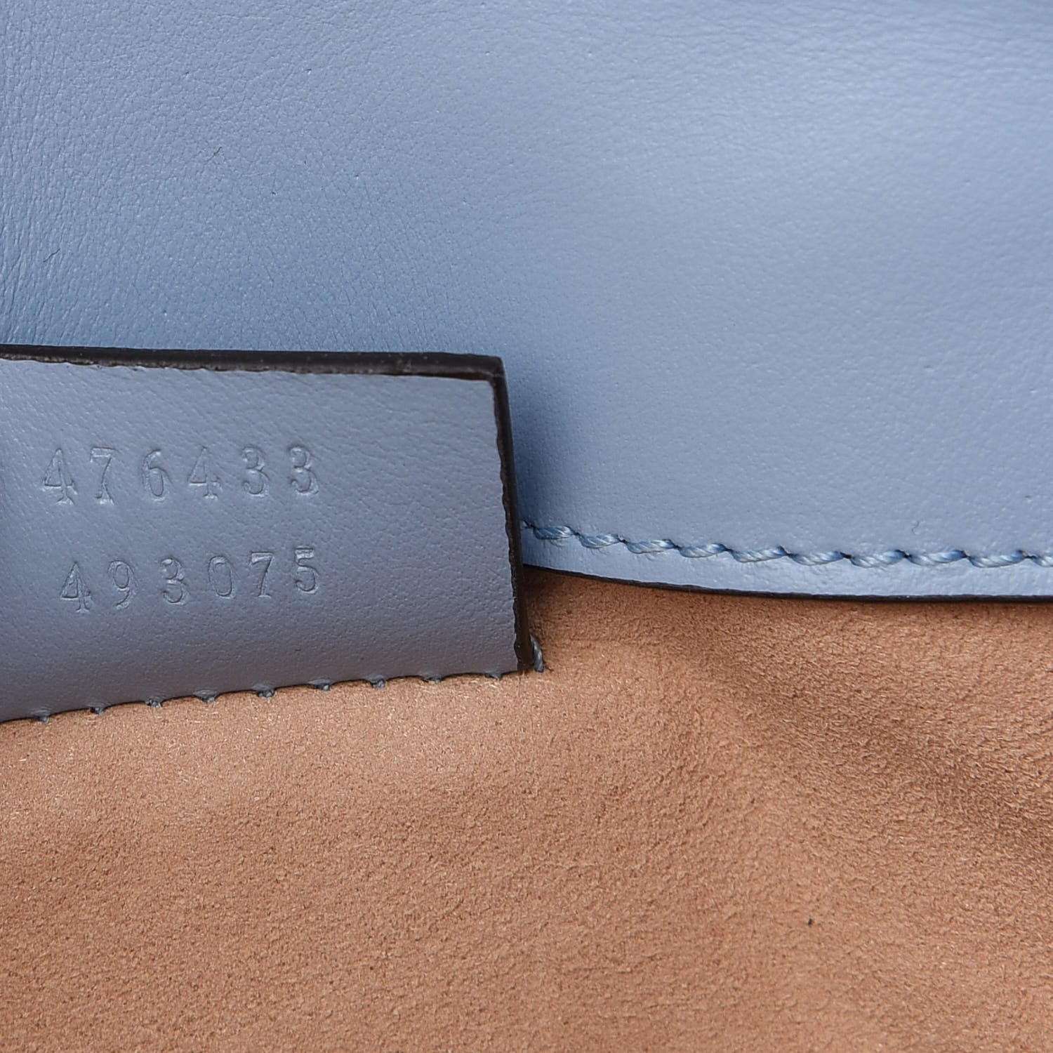 Gucci Calfskin Matelasse Super Mini GG Marmont Shoulder Bag Porcelain Light Blue 7 of 9