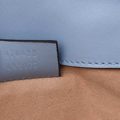Gucci Calfskin Matelasse Super Mini GG Marmont Shoulder Bag Porcelain Light Blue 7 of 9