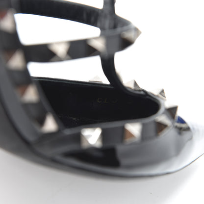 Valentino Garavani Patent Rockstud Ankle Strap Pumps 39 Black 11 of 12