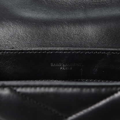 Saint Laurent Calfskin Y Quilted Monogram Toy Loulou Crossbody Bag Black 7 of 10