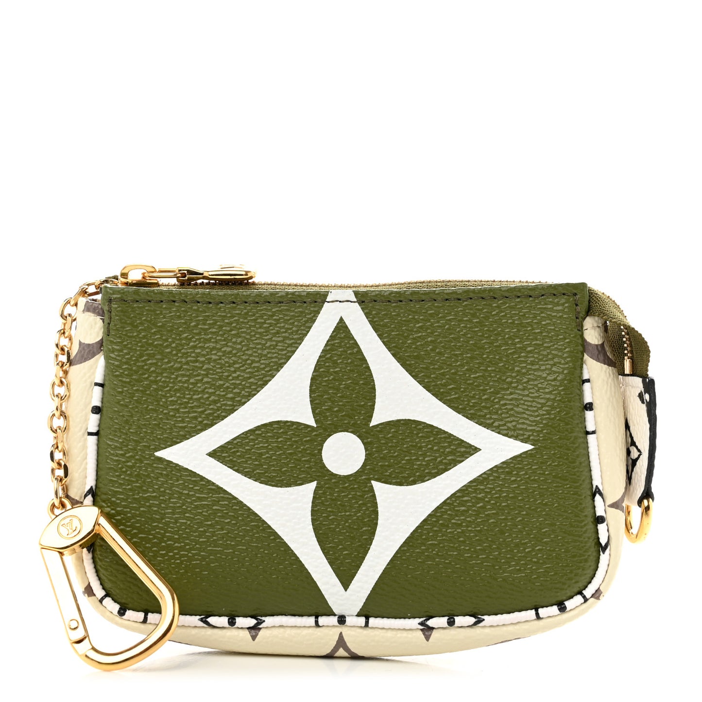 Monogram Giant Micro Pochette Accessories Kaki White