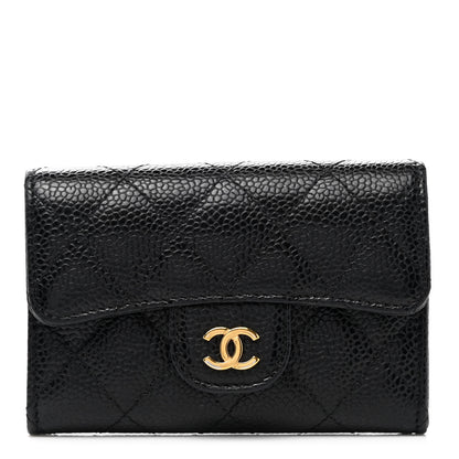 Chanel Caviar Quilted Flap Card Holder Black 1 of 8