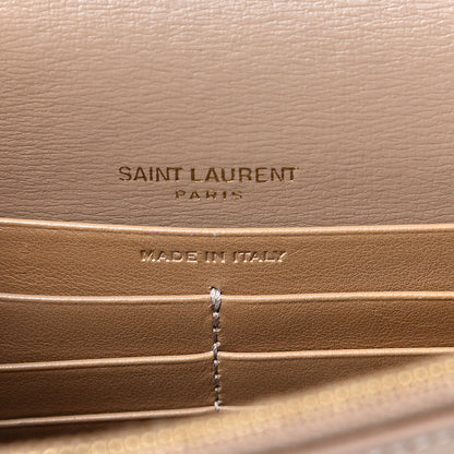 Saint Laurent Calfskin Monogram Sunset Chain Wallet Dark Beige 5 of 10