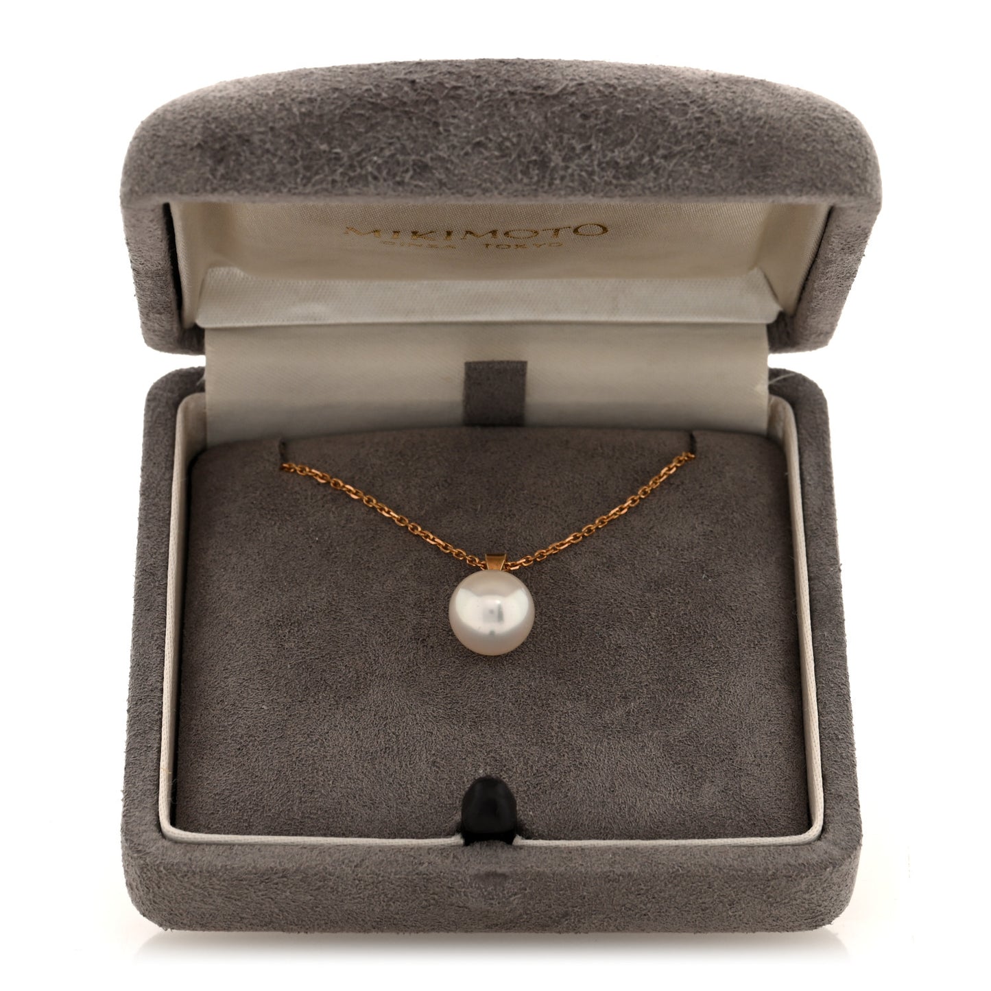 18K Yellow Gold Akoya Cultured Pearl 9mm Pendant Necklace