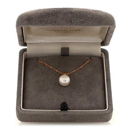 Mikimoto 18K Yellow Gold Akoya Cultured Pearl 9mm Pendant Necklace 5 of 5