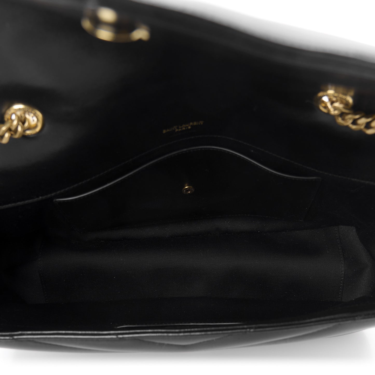 Lambskin Chevron Quilted Medium Loulou Black