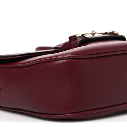 Gucci Arabella Calfskin Horsebit 1955 Soft Small Shoulder Bag Rosso Ancora 9 of 10