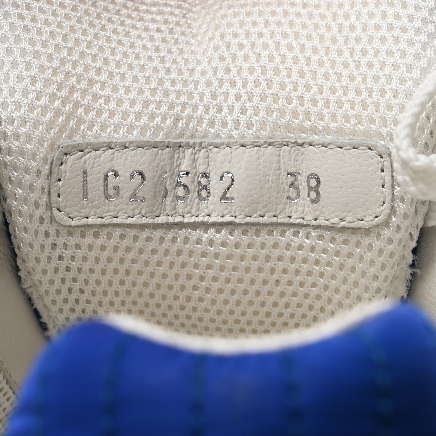 Suede Calfskin CC Sneakers 38 White Blue Yellow