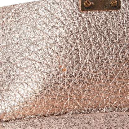 Chloe Metallic Grained Goatskin Drew Shoulder Bag Rose Gold 9 of 9