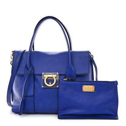 Salvatore Ferragamo Calfskin Sookie Shoulder Bag Blue 1 of 13