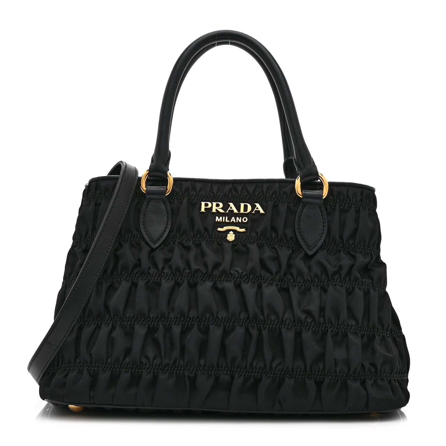 Prada Tessuto Nylon Gaufre Small Tote Black 1 of 10