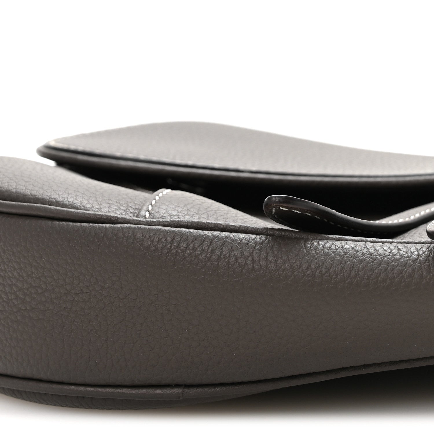Christian Dior Grained Calfskin Mens Saddle Bag Ebony 10 of 11