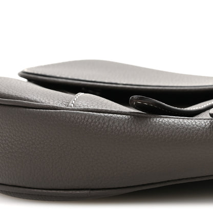 Christian Dior Grained Calfskin Mens Saddle Bag Ebony 10 of 11