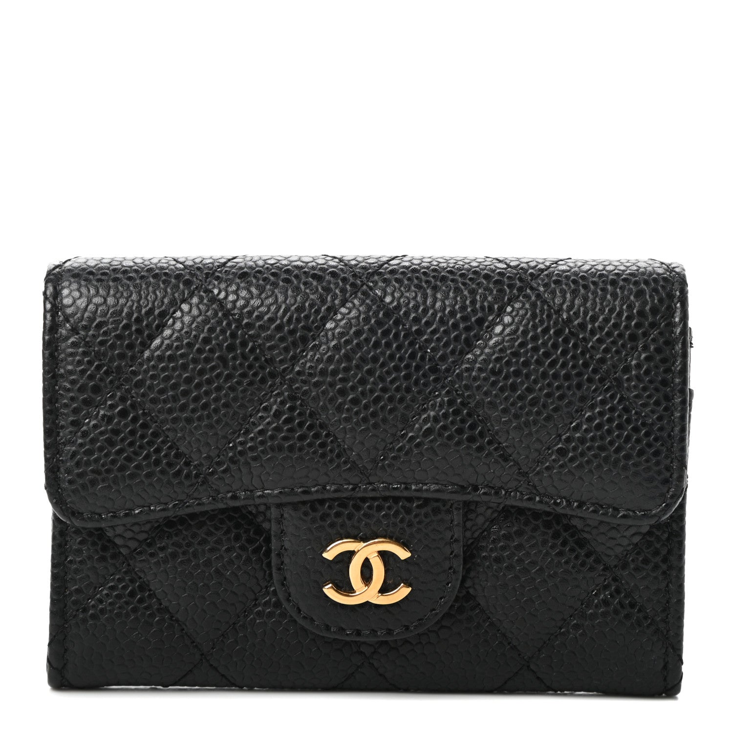 Chanel Caviar Quilted Flap Card Holder Black 1 of 8