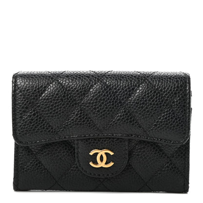 Chanel Caviar Quilted Flap Card Holder Black 1 of 8