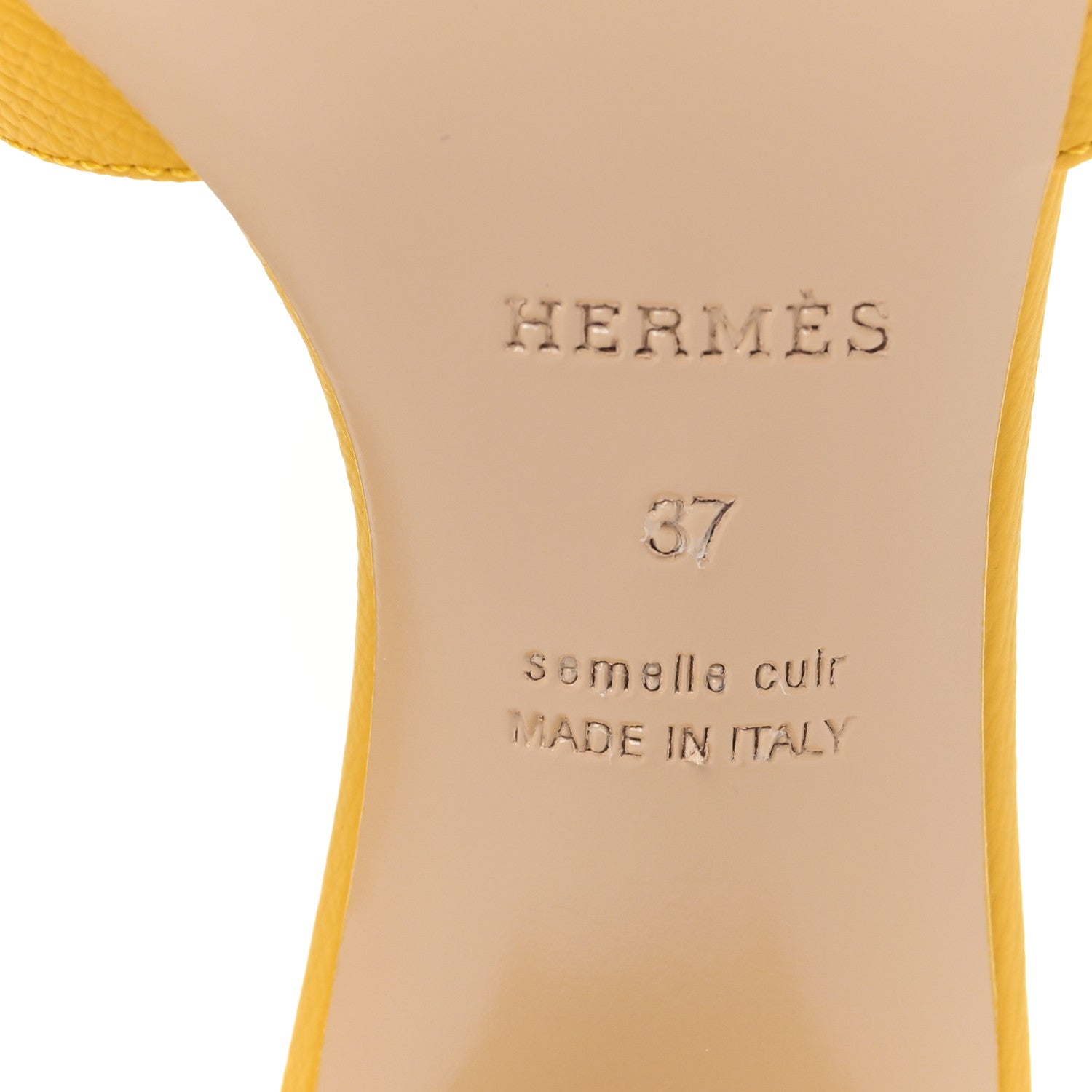 Hermes Epsom Oasis Sandals 37 Bouton D'Or 6 of 8