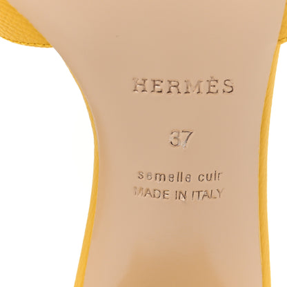 Hermes Epsom Oasis Sandals 37 Bouton D'Or 6 of 8