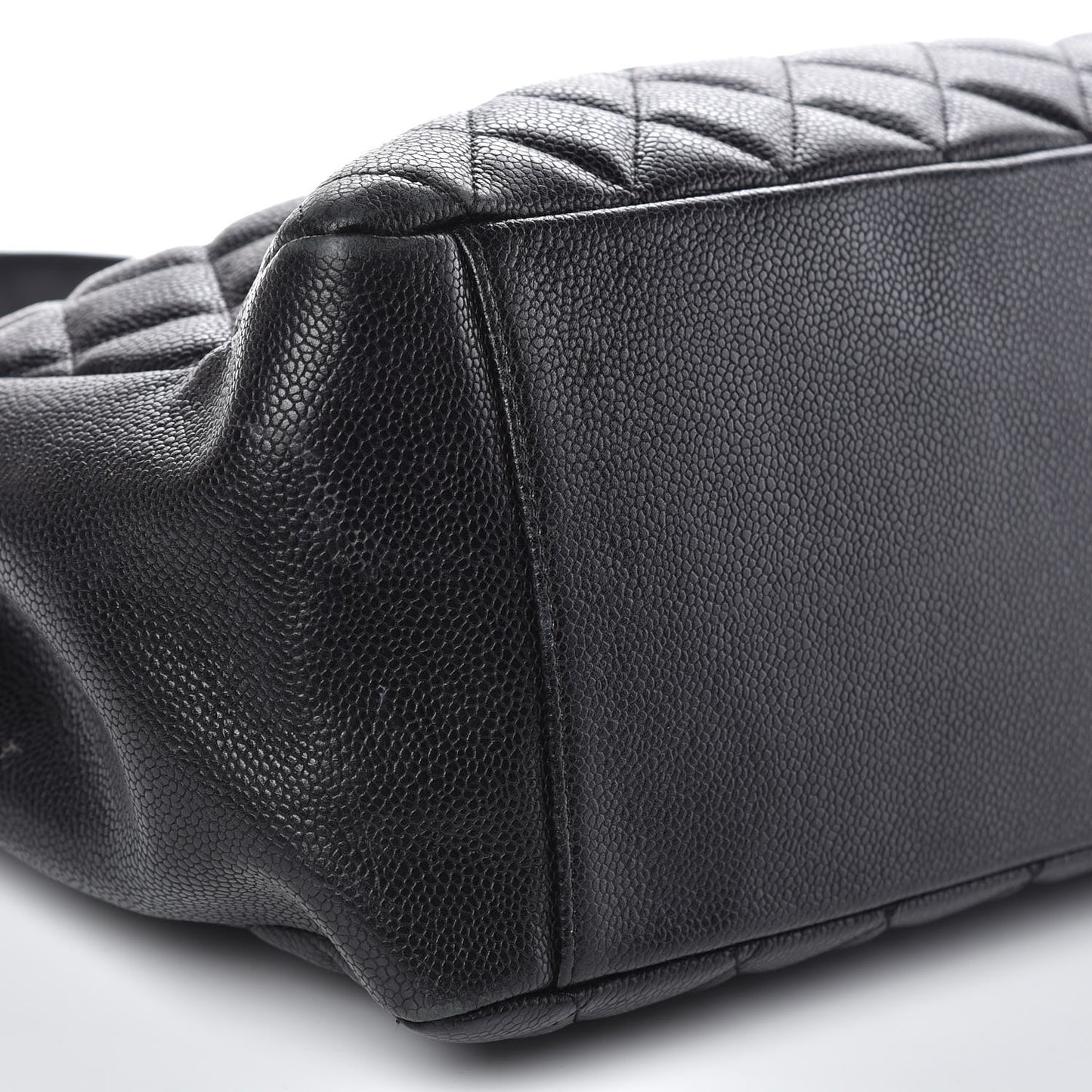 Caviar Quilted Grand Shopping Tote GST Black