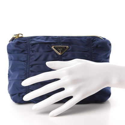 Prada Tessuto Nylon Gaufre Cosmetic Pouch Bluette 2 of 7