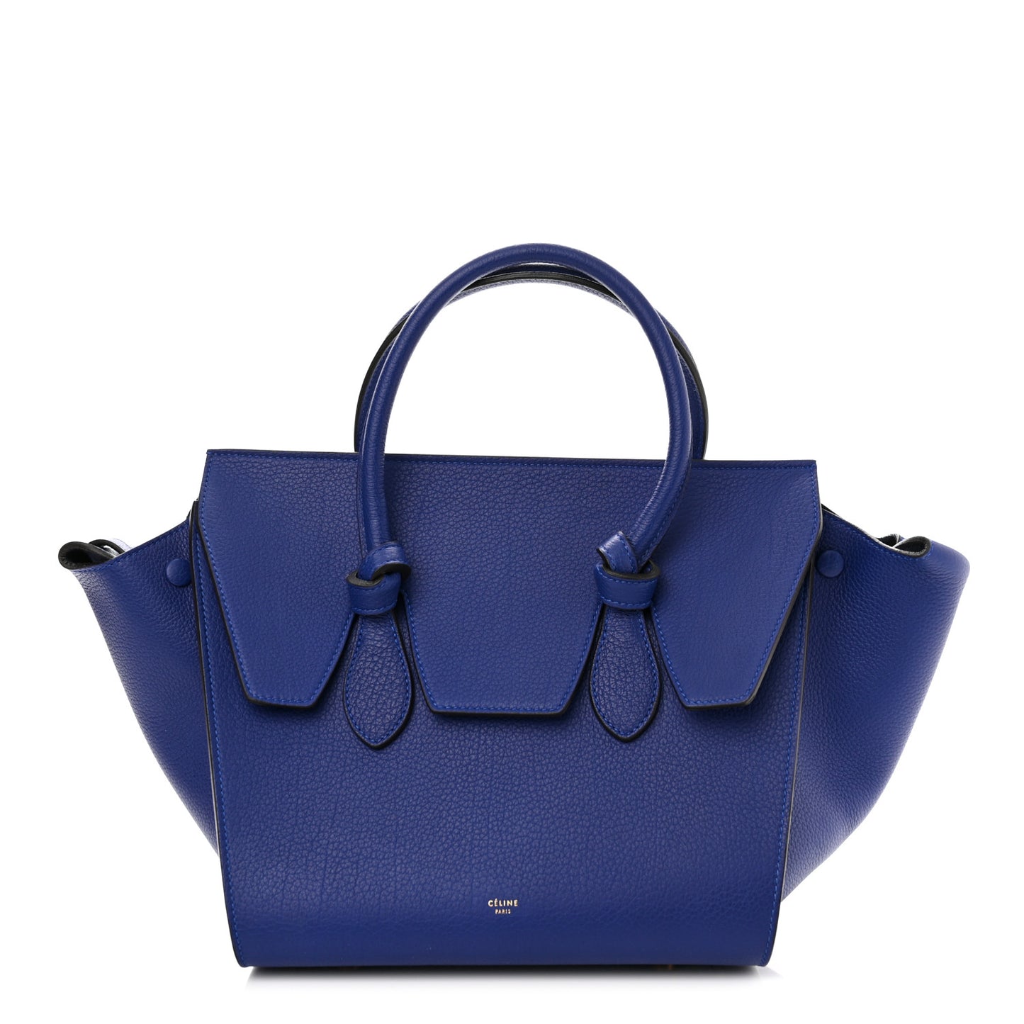Crisped Calfskin Mini Tie Knot Tote Indigo