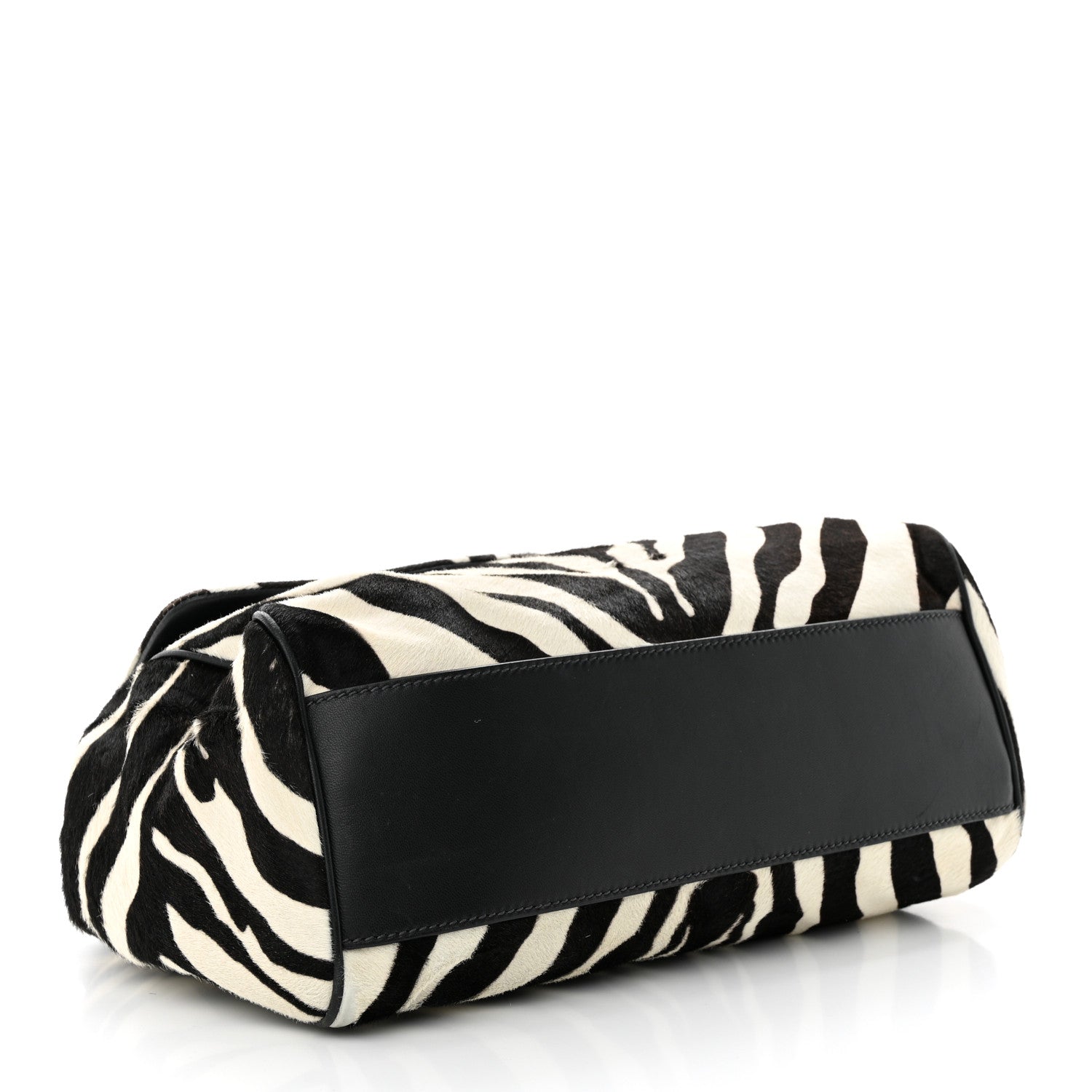 Dolce & Gabbana Calf Hair Zebra Print Large Miss Sicily Satchel Black White 4 of 13