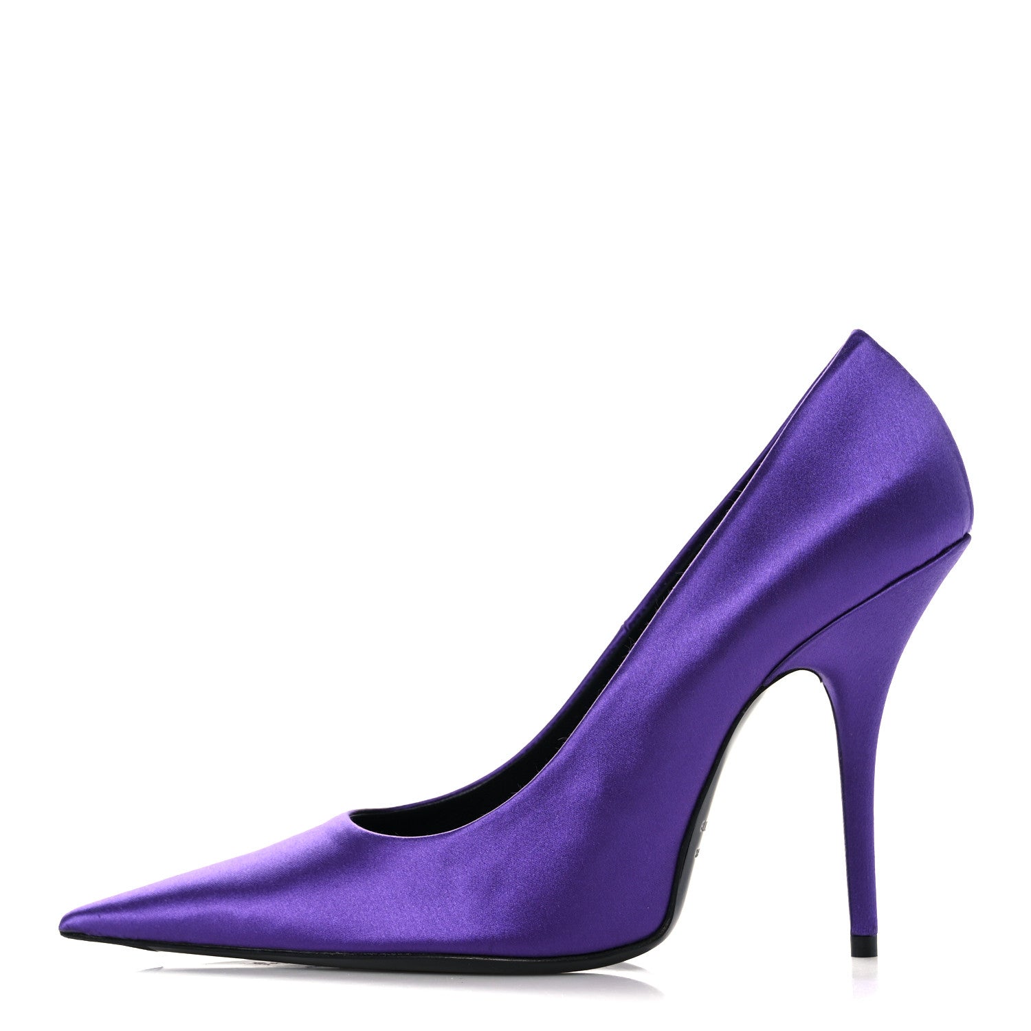 Balenciaga Satin Knife Pointed Pumps 38 Violet 1 of 9