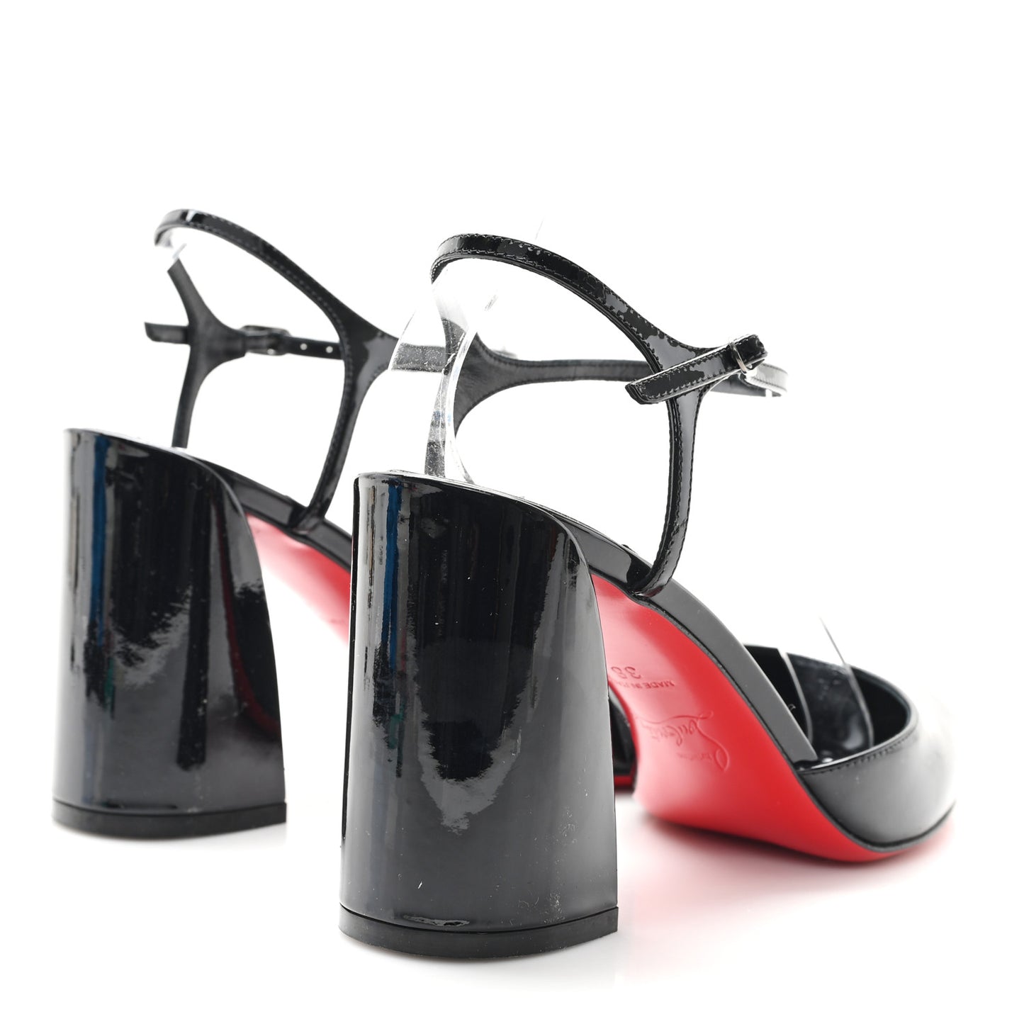 Patent 85 Jane Ankle Strap Pumps 38 Black